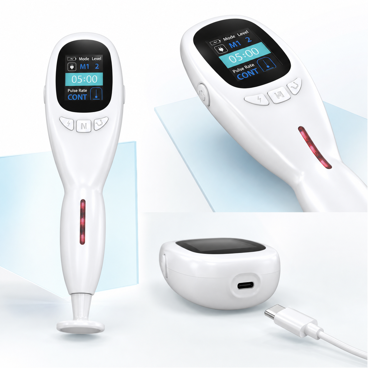 ThePlasmaPen device screen and Type-C interface