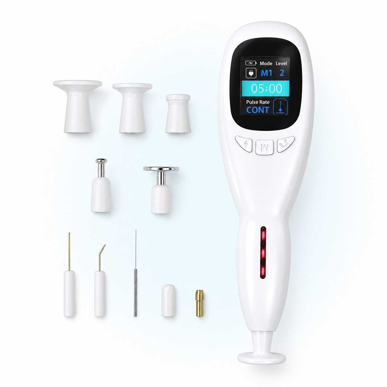 ThePlasmaPen handheld device with interchangeable tips